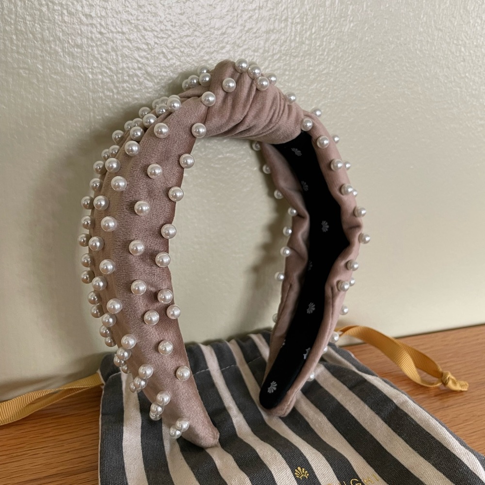 Lele Sadoughi Headband w/faux pearls